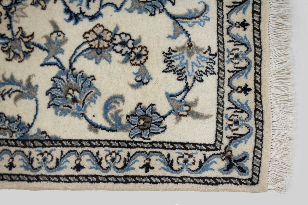 Cream Floral 3X4 Nain Persian Rug