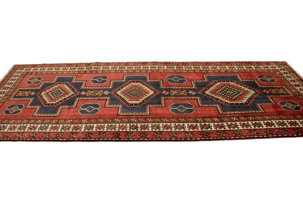 Vintage Red Tribal 5X11 Meshkin Persian Runner Rug