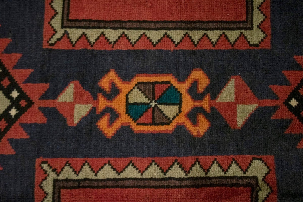 Vintage Red Tribal 5X11 Meshkin Persian Runner Rug