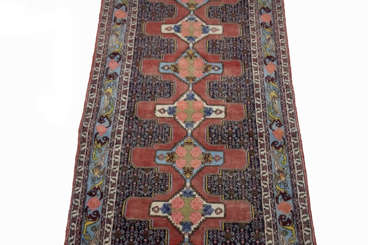 Vintage Floral 3X13 Bidjar Persian Runner Rug