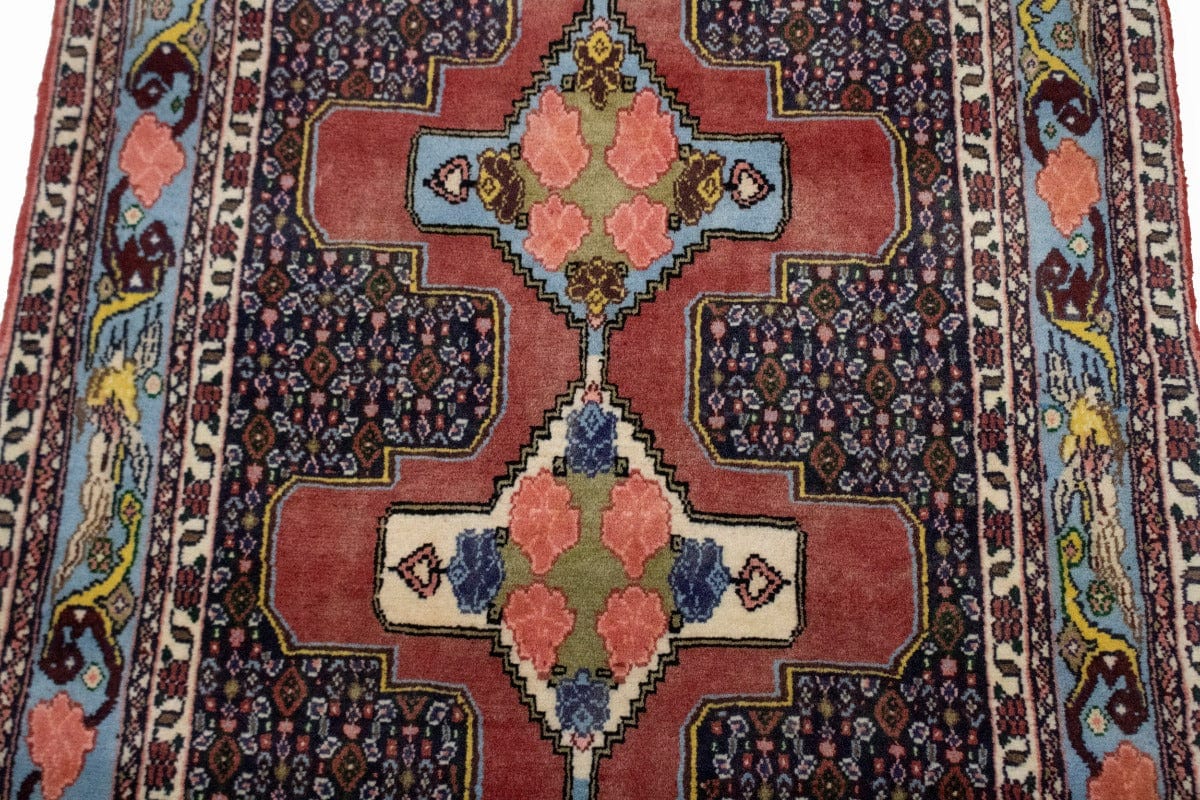 Vintage Floral 3X13 Bidjar Persian Runner Rug