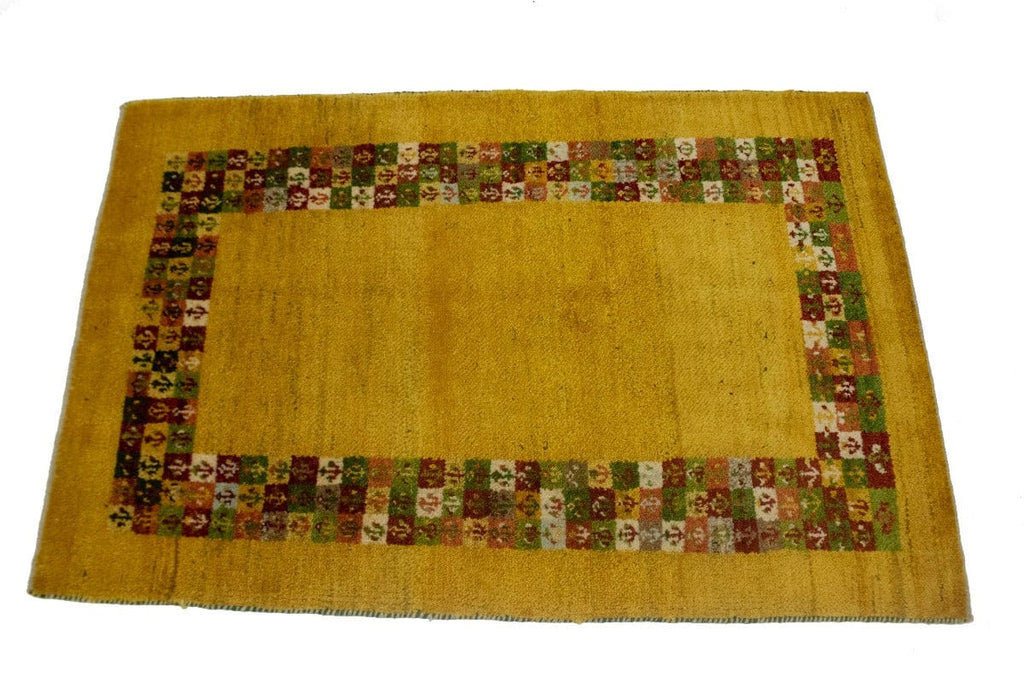 Vintage Tribal 3'5X5 Gabbeh Persian Rug