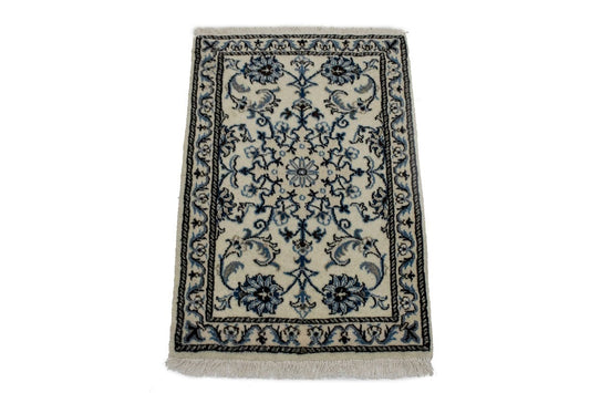 Cream Traditional 2X3 Nain Kashmar Persian Rug