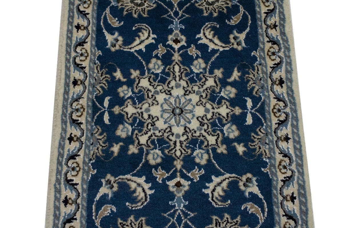 Blue Traditional 2X3 Nain Kashmar Persian Rug