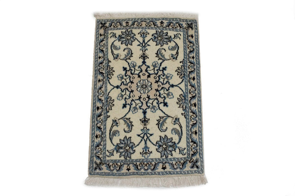 Cream Traditional 2X3 Nain Kashmar Persian Rug