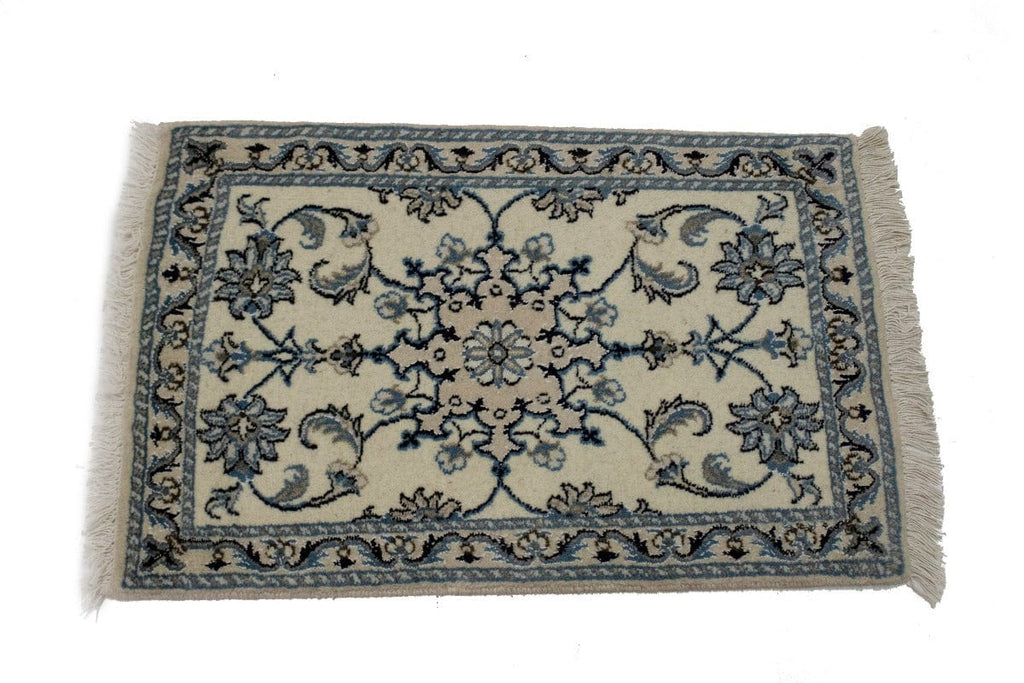 Cream Traditional 2X3 Nain Kashmar Persian Rug