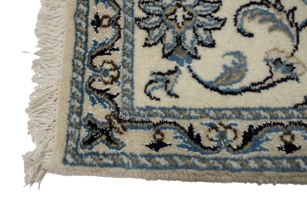 Cream Traditional 2X3 Nain Kashmar Persian Rug