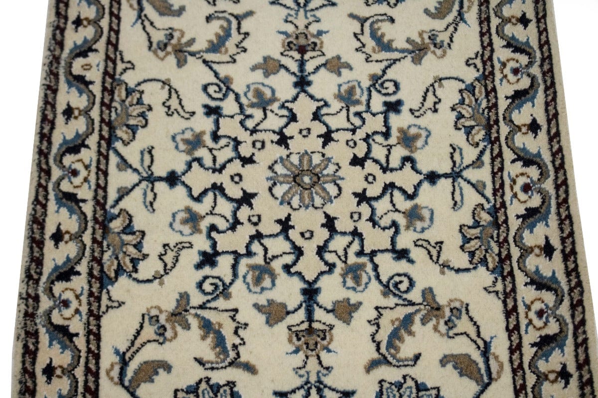 Cream Traditional 2X3 Nain Kashmar Persian Rug