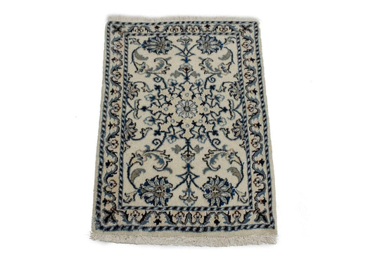 Cream Traditional 2X3 Nain Kashmar Persian Rug