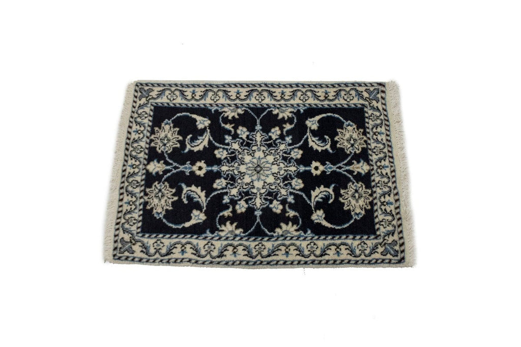 Navy Traditional 2X3 Nain Kashmar Persian Rug