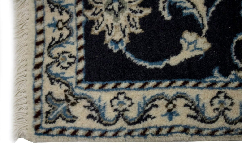 Navy Traditional 2X3 Nain Kashmar Persian Rug