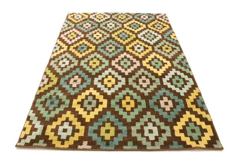 Multicolored Allover 5X8 Modern Machine-Made Rug