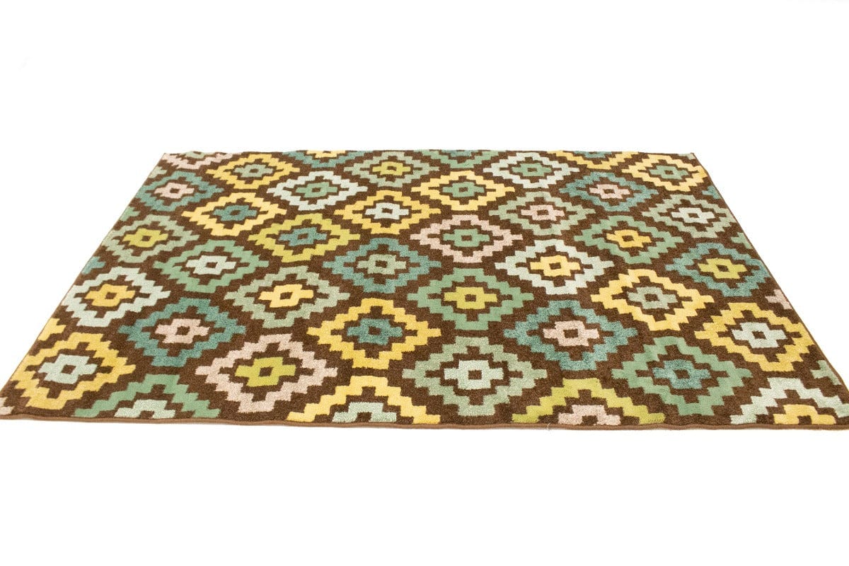 Multicolored Allover 5X8 Modern Machine-Made Rug