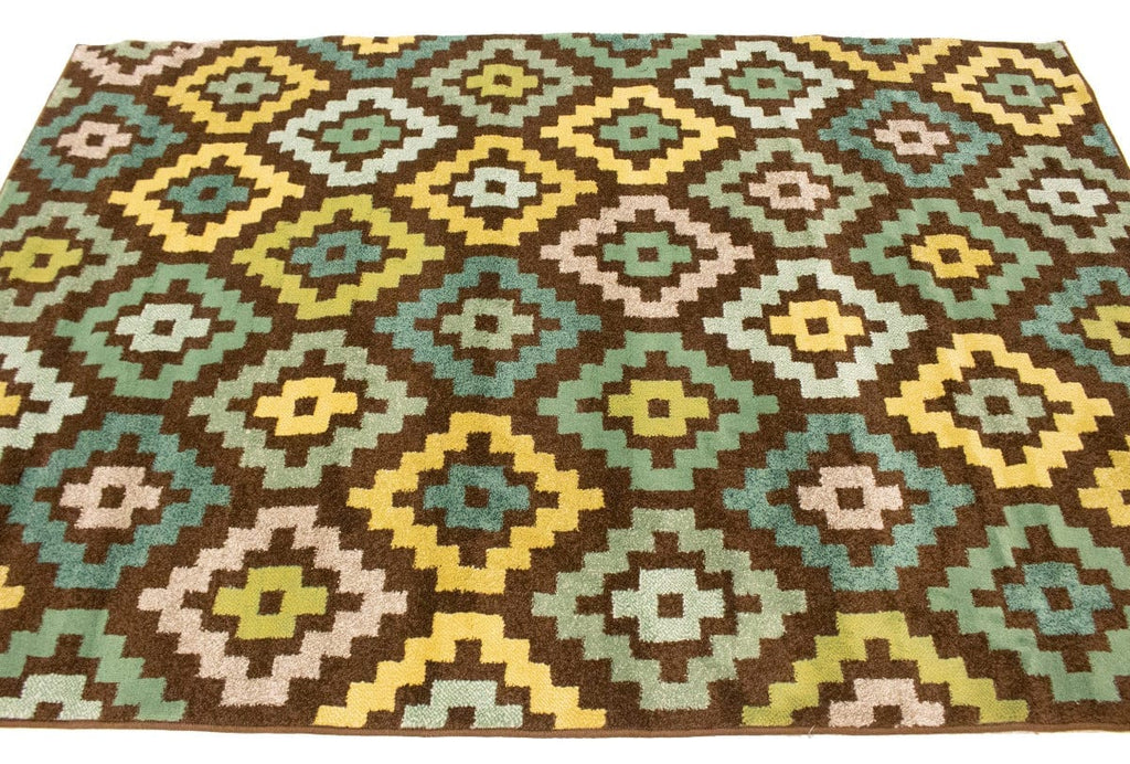 Multicolored Allover 5X8 Modern Machine-Made Rug