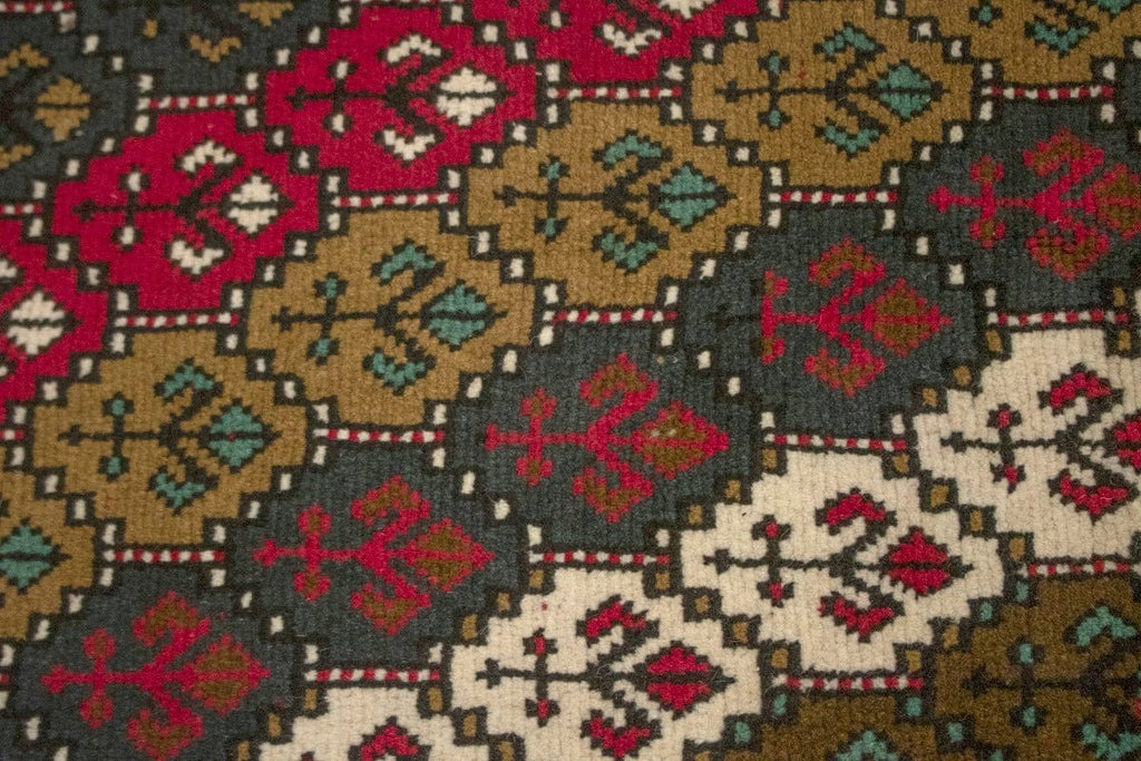 Vintage Red Tribal 4X7 Ghoochan Persian Rug
