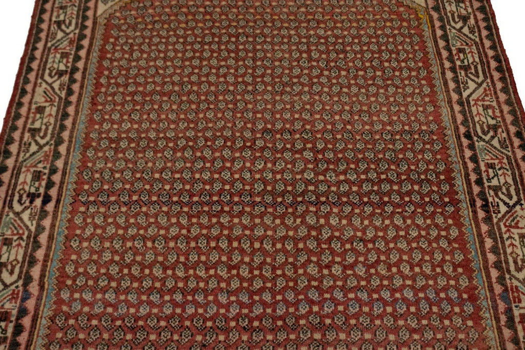 Vintage Red Allover Tribal 4X7 Botemir Persian Rug