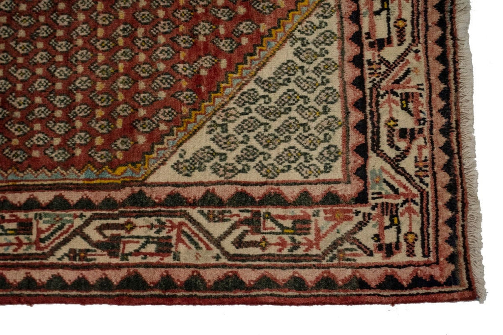 Vintage Red Allover Tribal 4X7 Botemir Persian Rug