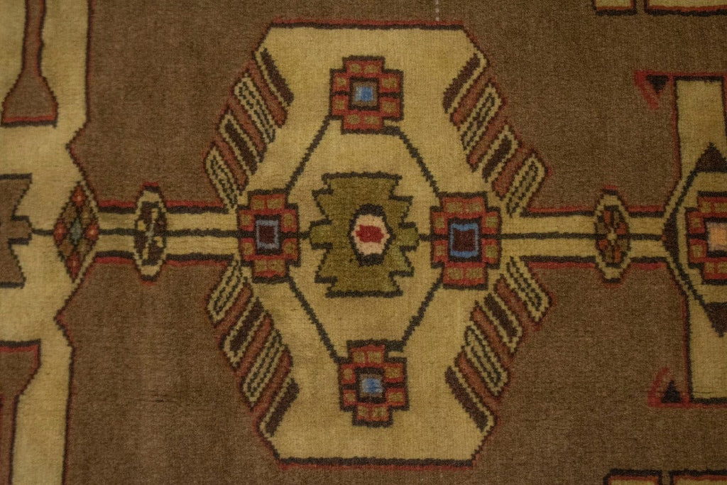 Vintage Khaki Tribal 4X7 Hamedan Persian Rug