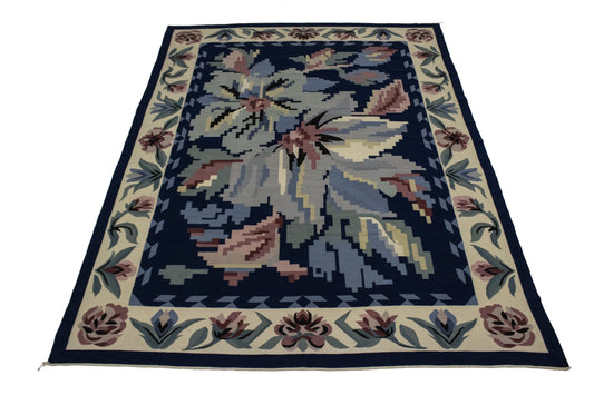 Floral Dhurrie 9X12 Chinese Oriental Rug