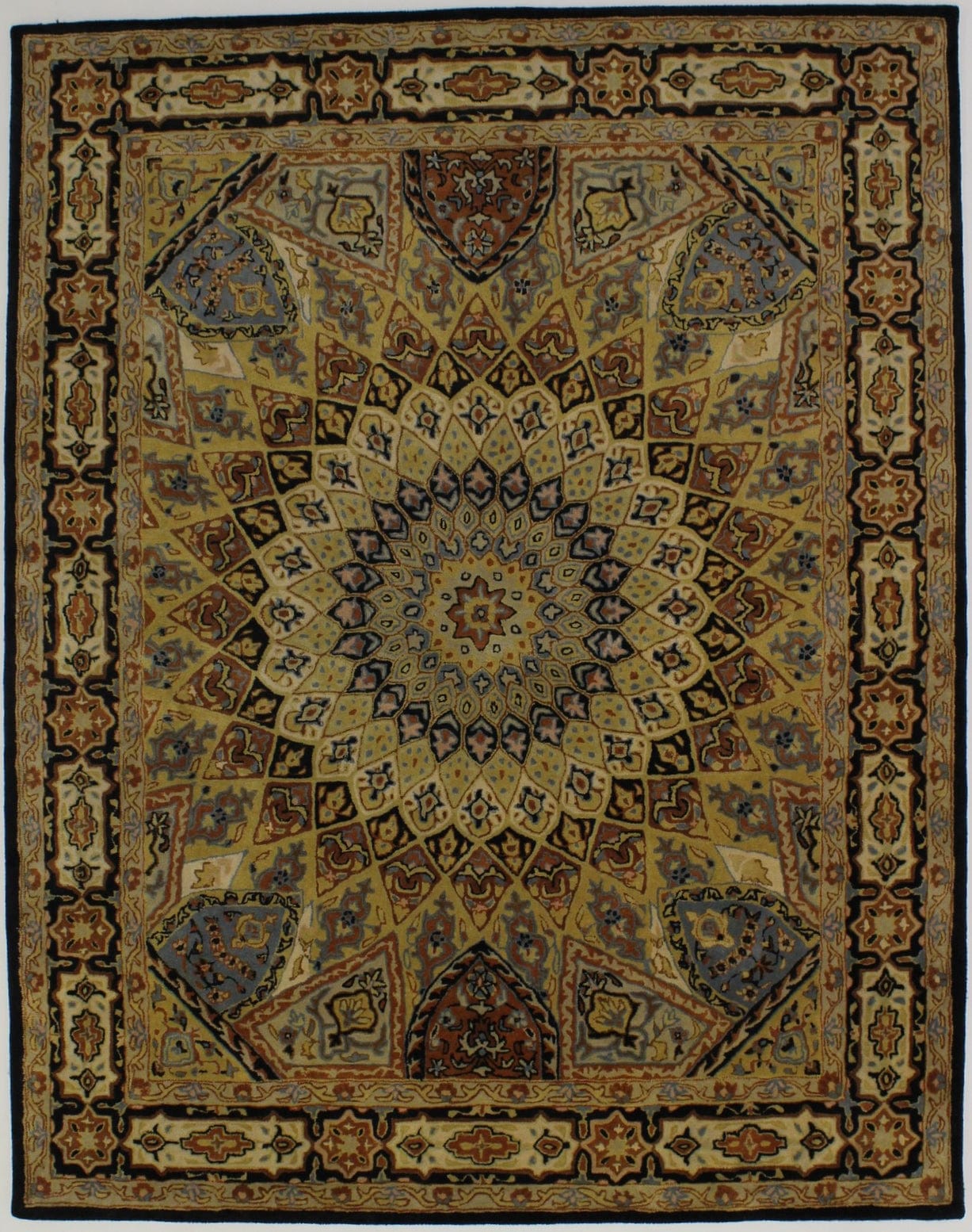 Beige Geometric 8X10 Gumbad Oriental rug