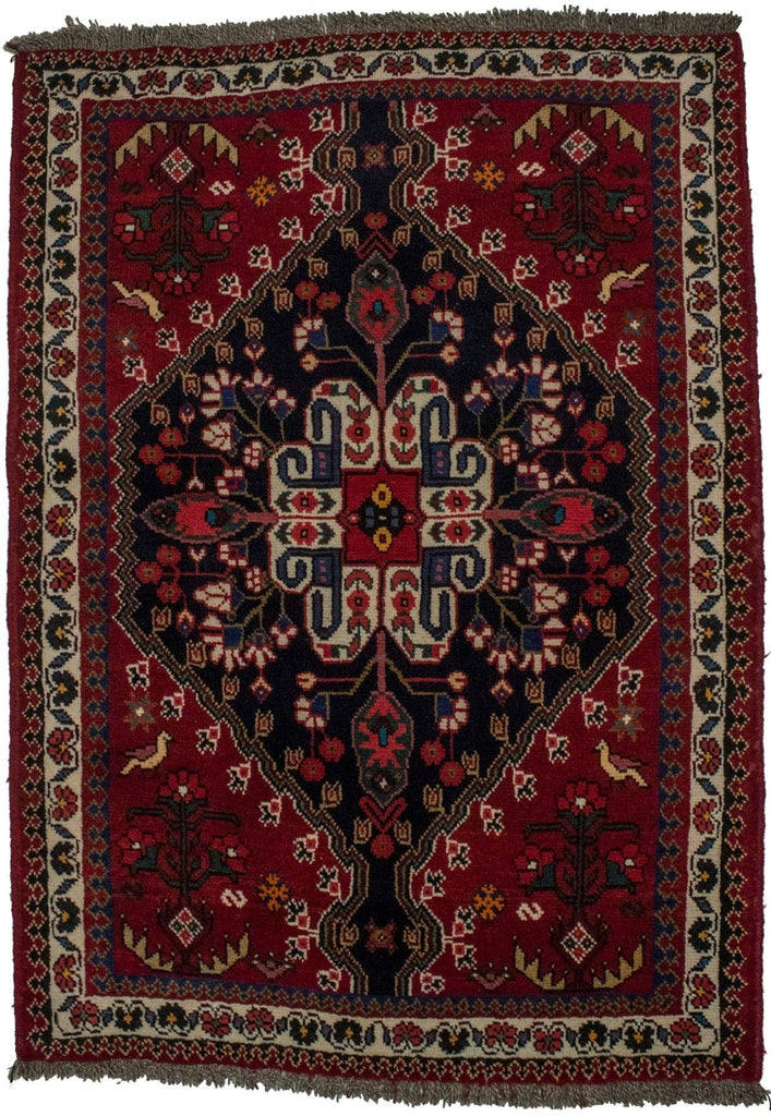 Red Tribal 3'5X5' Shiraz Persian Rug