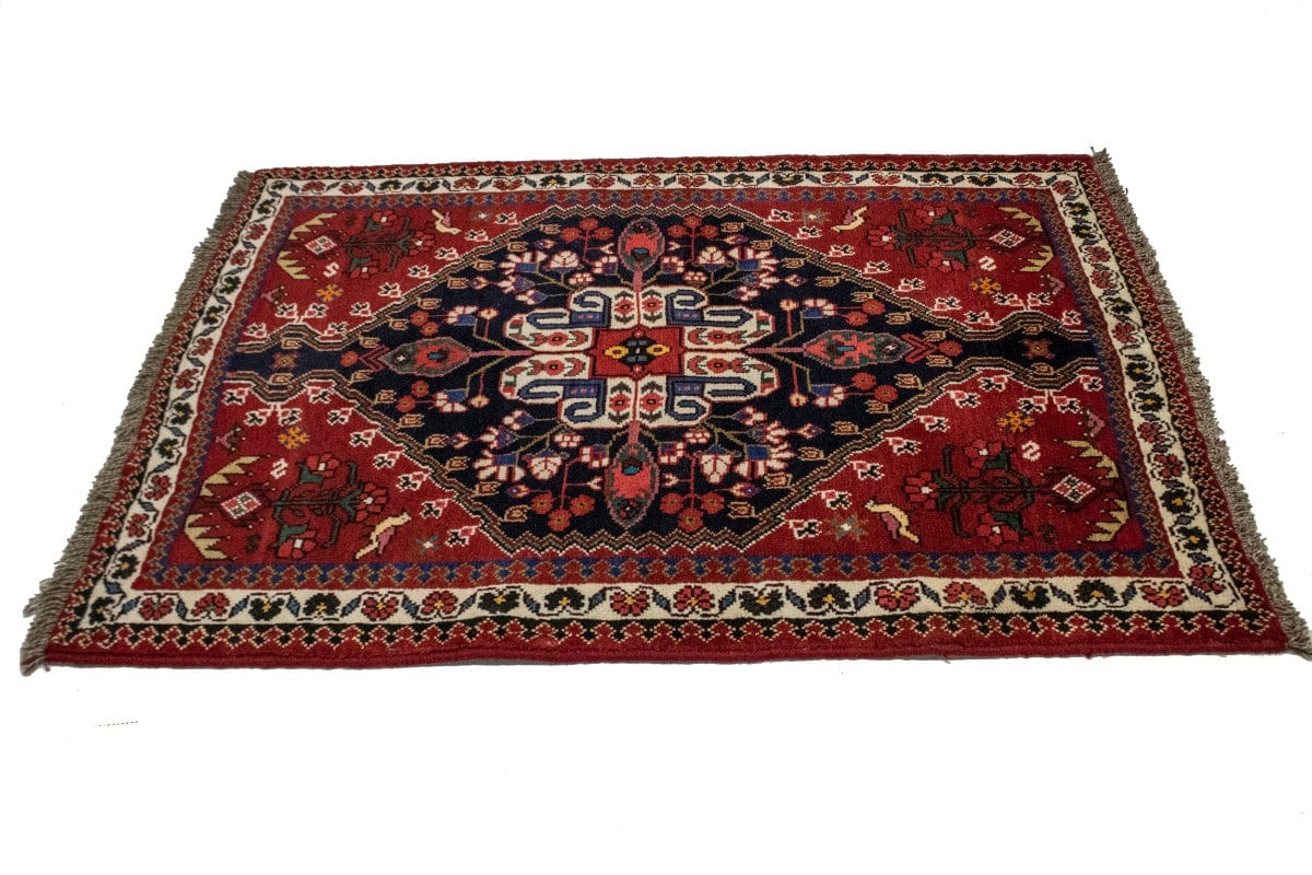 Red Tribal 3'5X5' Shiraz Persian Rug