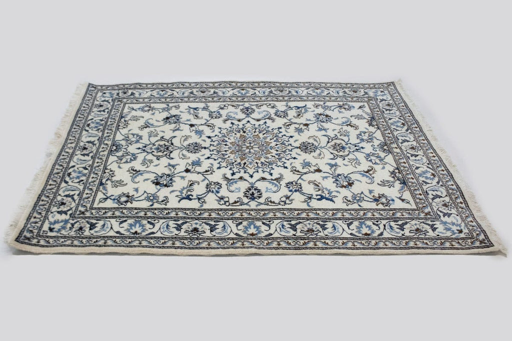 Cream Classic Floral 5X7 Nain Persian Rug