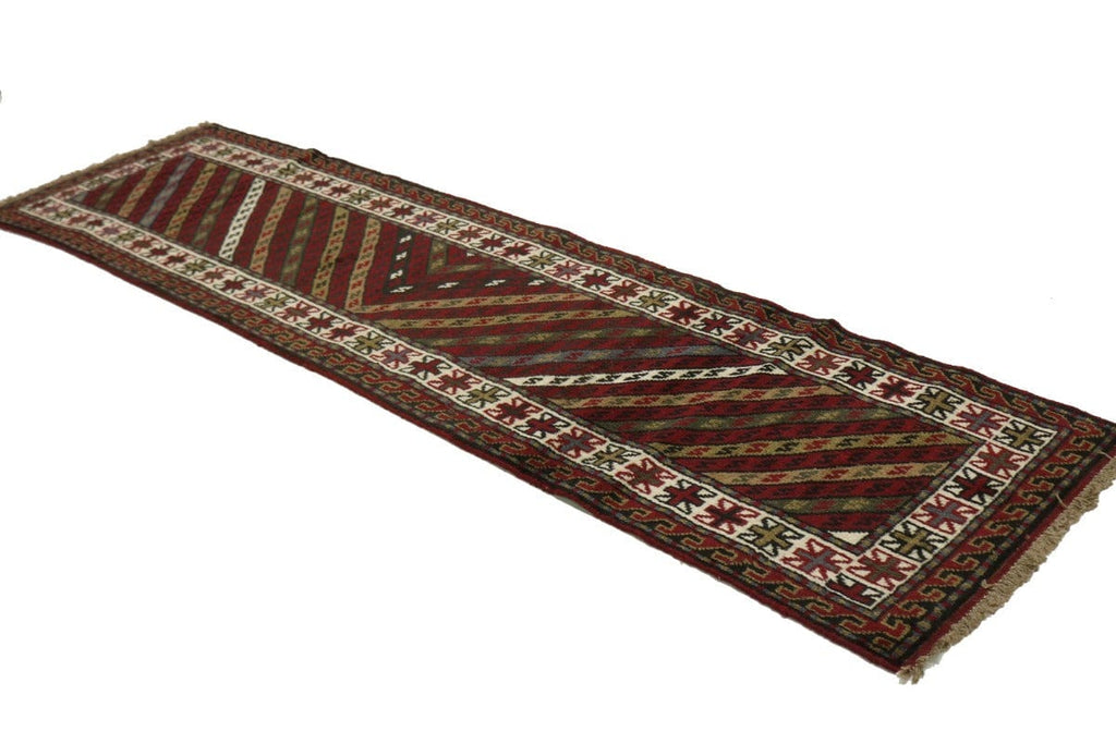 Tribal Geometric 3X10 Ghoochan Persian Runner Rug