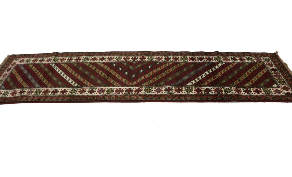 Tribal Geometric 3X10 Ghoochan Persian Runner Rug