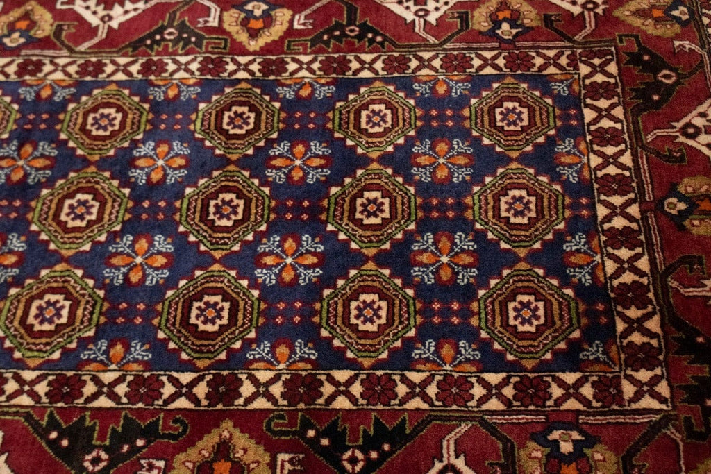 Vintage Plum Floral 3X10 Varamin Persian Runner Rug