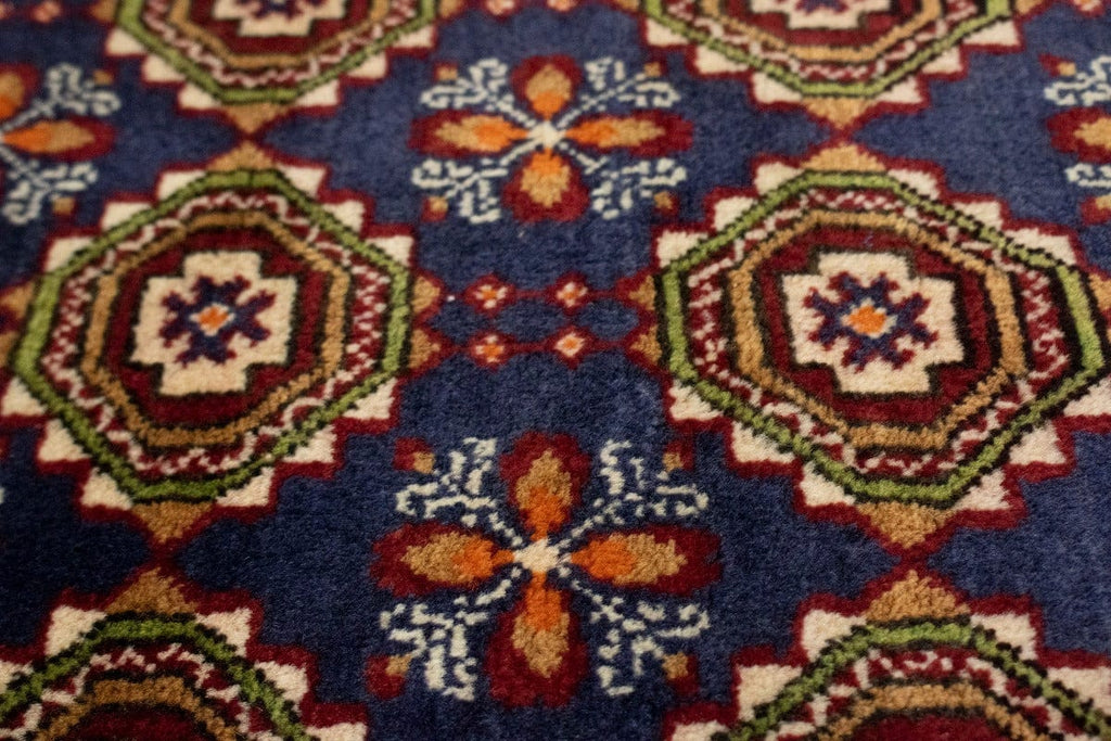 Vintage Plum Floral 3X10 Varamin Persian Runner Rug