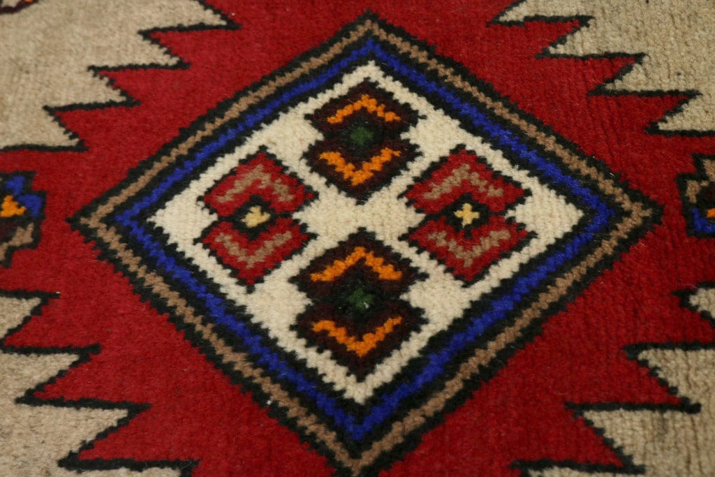 Beige & Red Tribal 3X6 Balouch Persian Rug