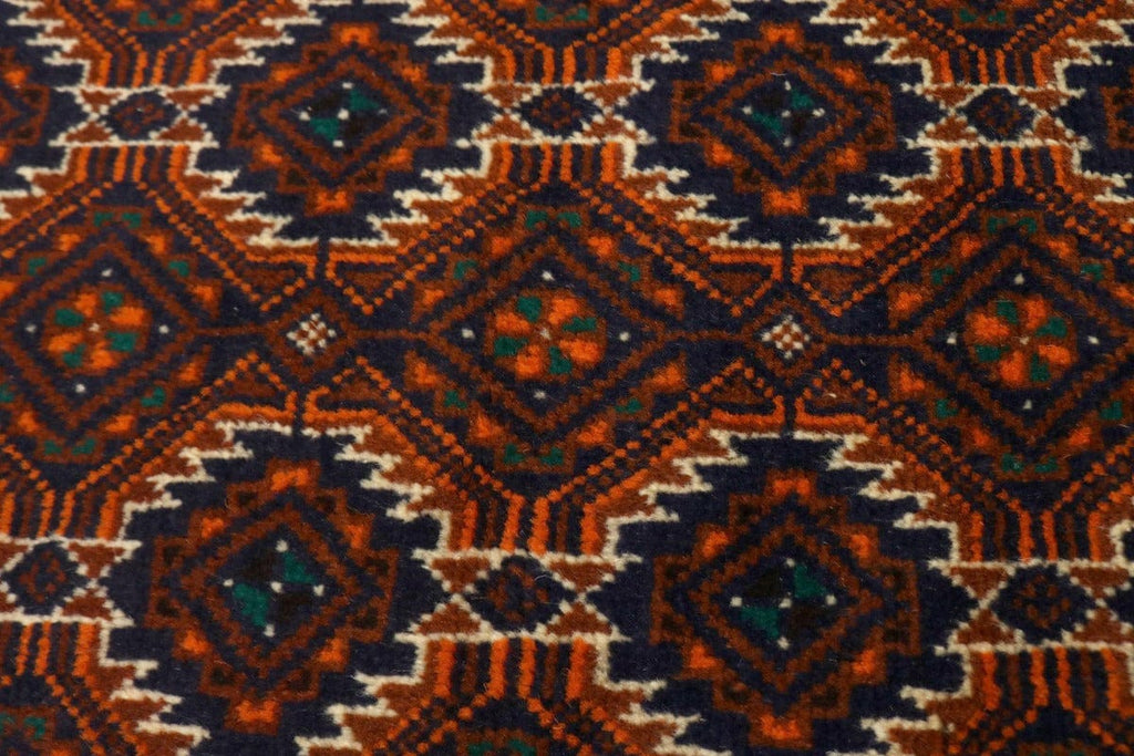 Dark Rust Tribal 3'2X5'5 Balouch Persian Rug