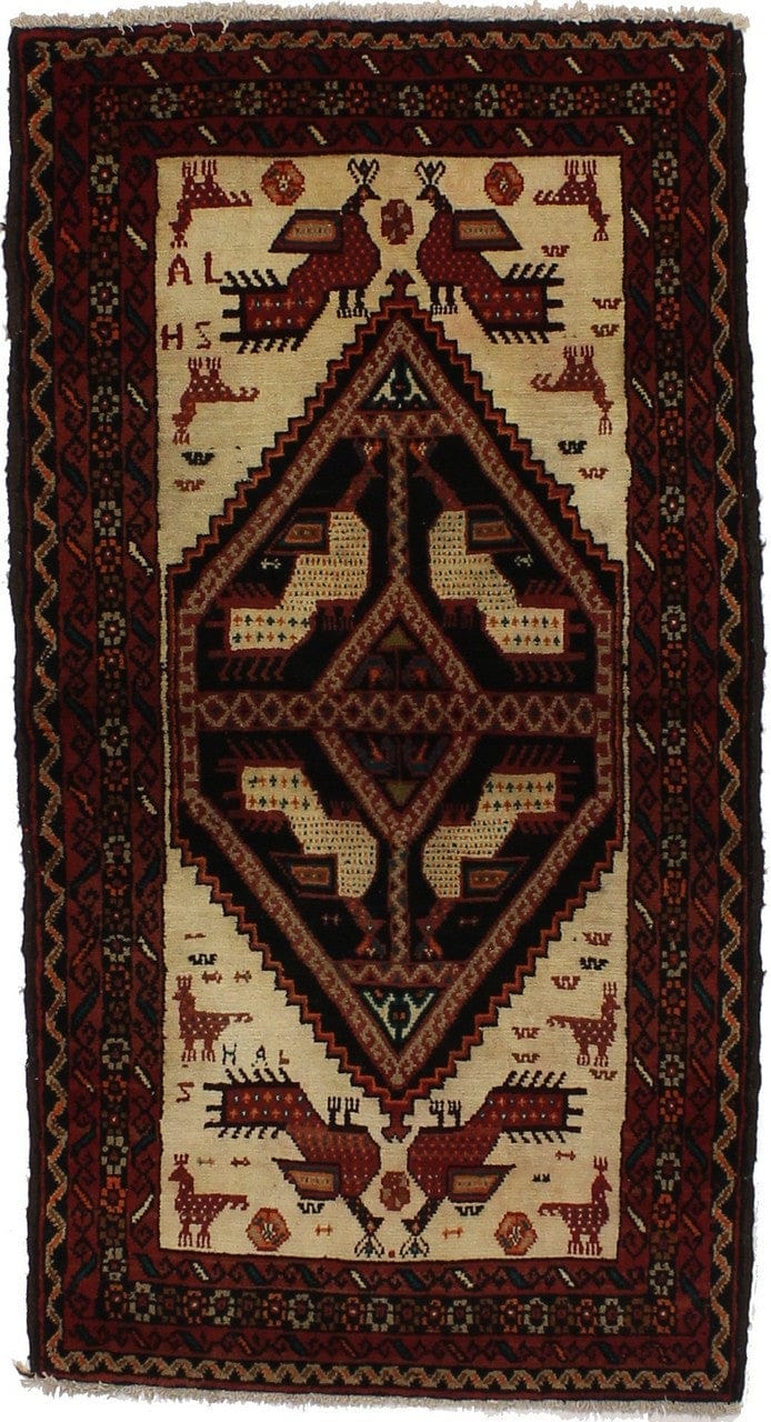 Beige Tribal 3X6 Balouch Persian Rug