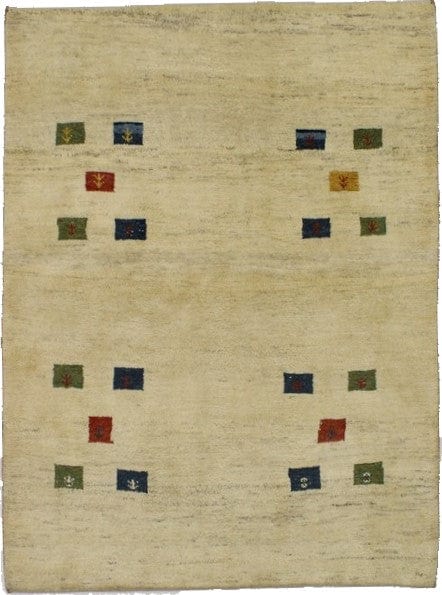 Begie Tribal 5X7 Gabbeh Persian Rug