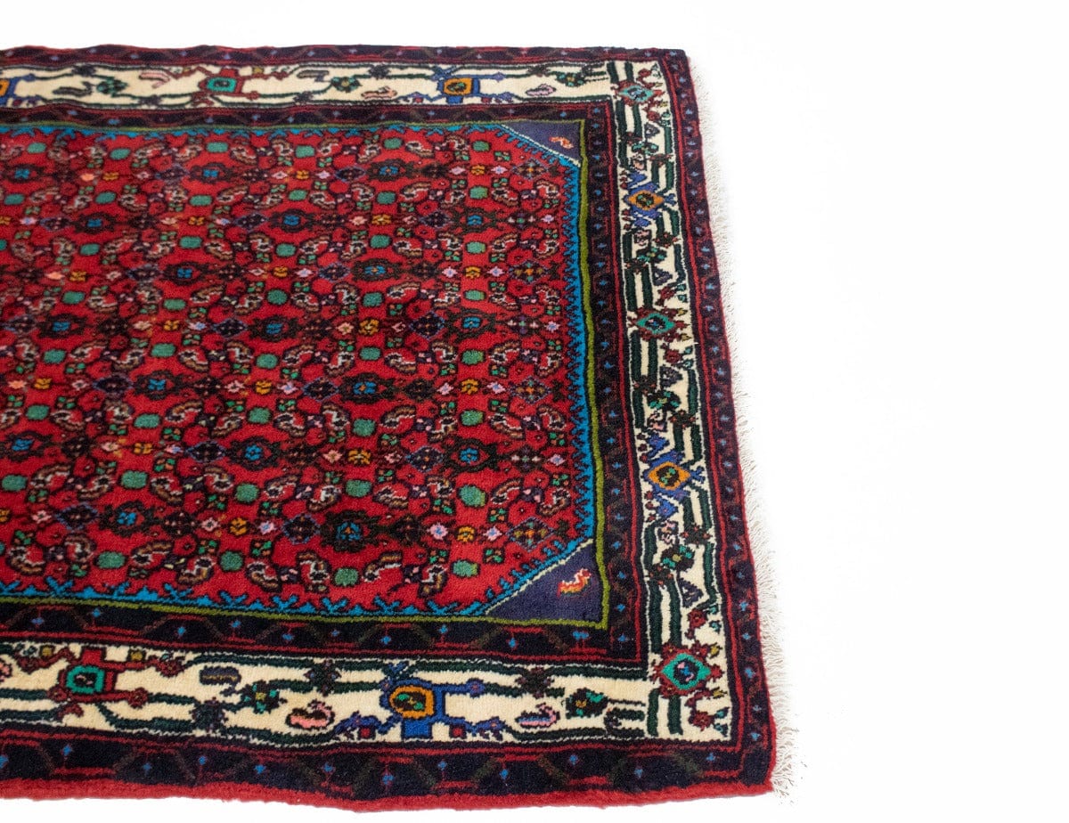 Vintage Red Tribal 4X5 Tajabad Persian Rug