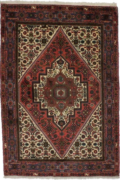 Beige Geometric 3X5 Bidjar Persian Rug