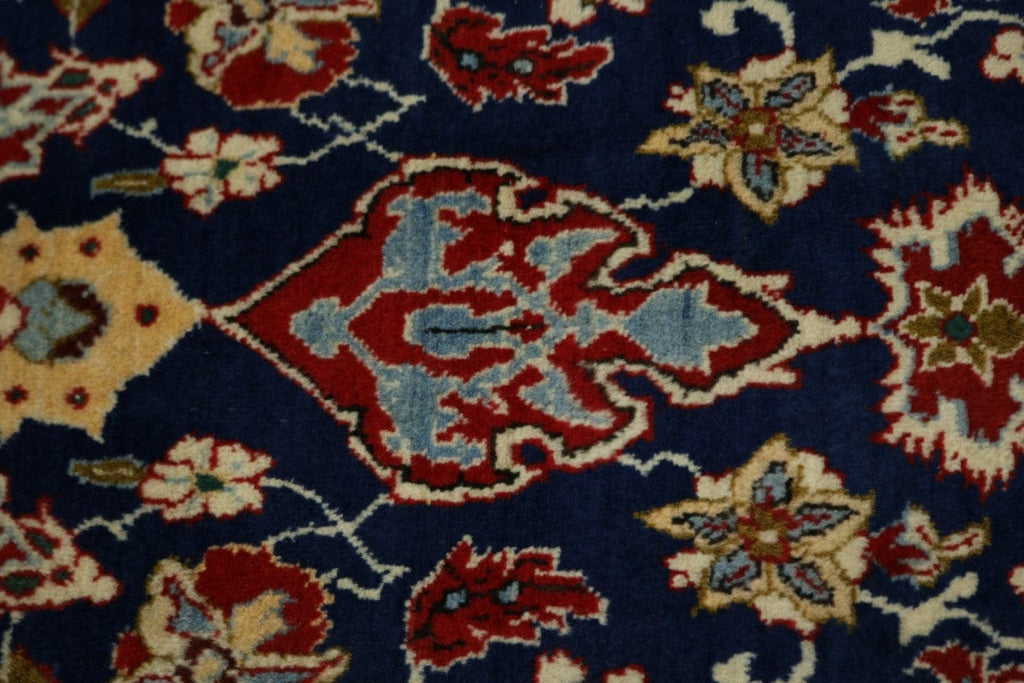 Vintage Navy Blue Traditional 3X6 Isfahan Persian Rug