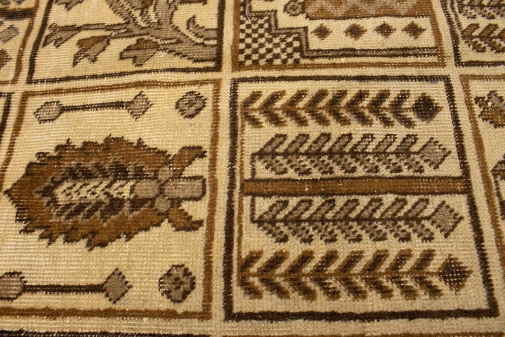 Semi Antique Beige Pictorial 6X9 Ferdos Persian Rug