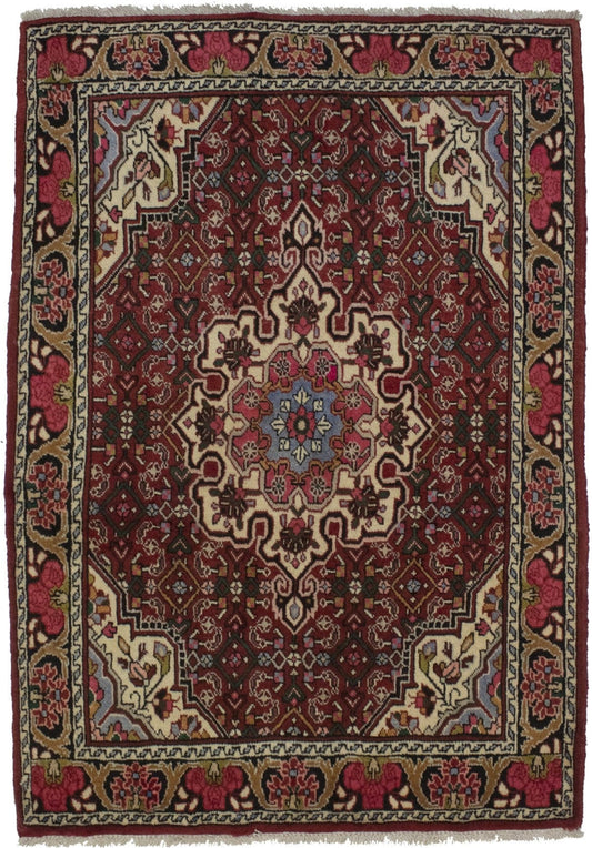 Vintage Wine Red Floral 3X5 Bidjar Persian Rug