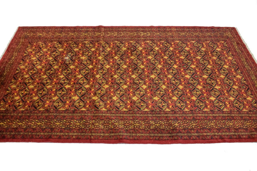 Vintage Red Tribal 5X7 Turkoman Persian Rug