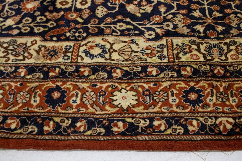 Vintage Dark navy Floral 6X9 Bidjar Persian Rug