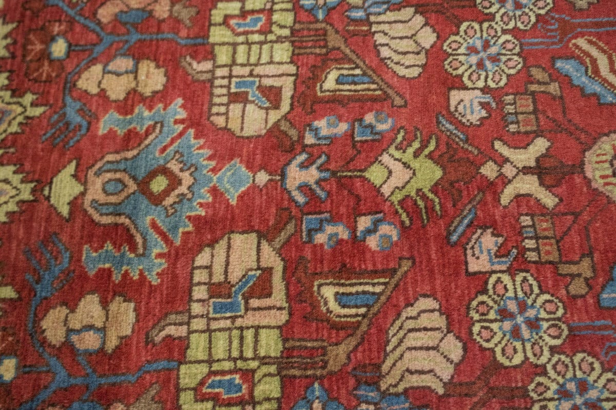 Vintage Red Tribal 5X8 Nahavand Persian Rug