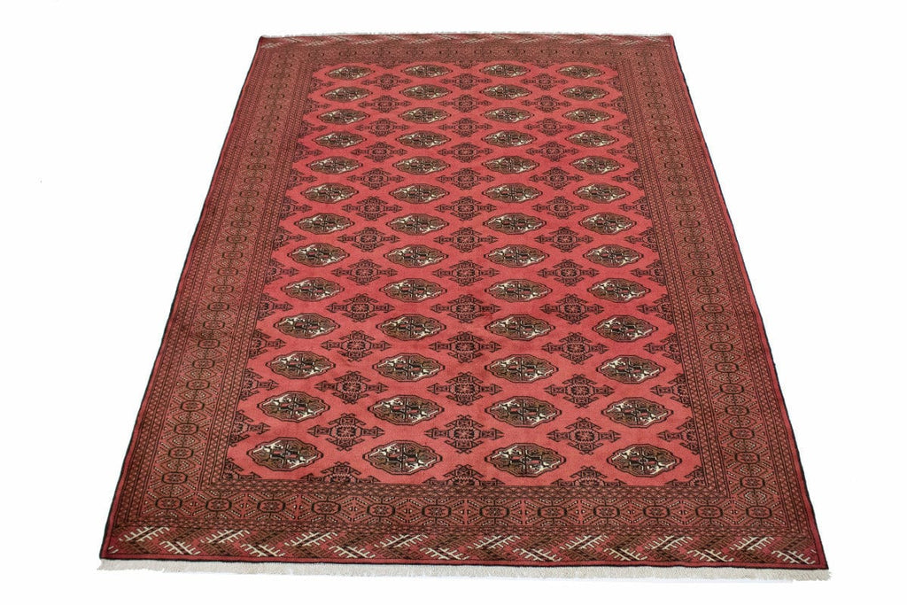 Vintage Bittersweet Red Tribal 7X10 Turkoman Persian Rug