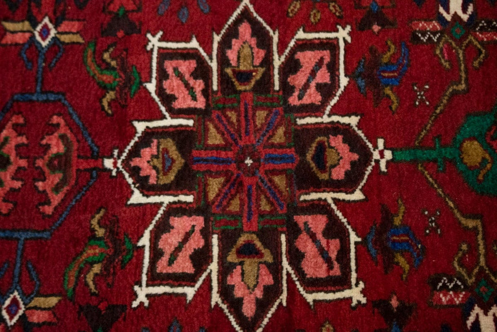 Vintage Red Floral 3'6X10' Goravan Persian Runner Rug