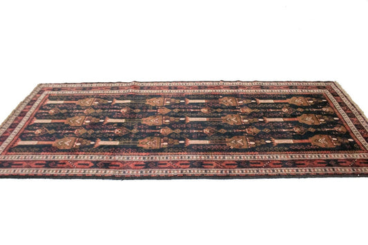 Vintage Rusty Red Tribal 4'6X10 Balouch Persian Runner Rug