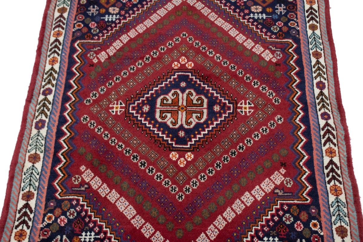 Red Tribal 3'5X5'0 Shiraz Persian Rug