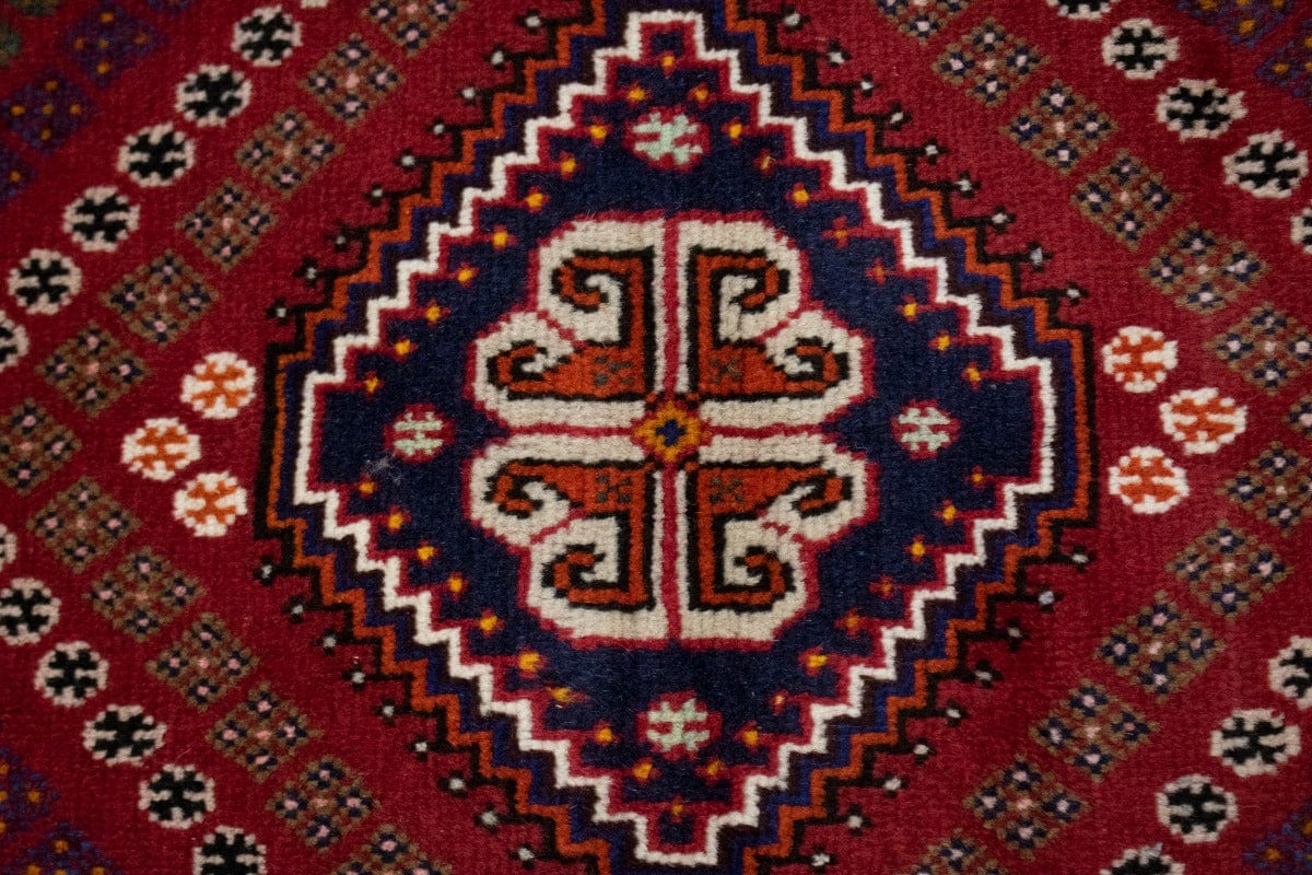 Red Tribal 3'5X5'0 Shiraz Persian Rug