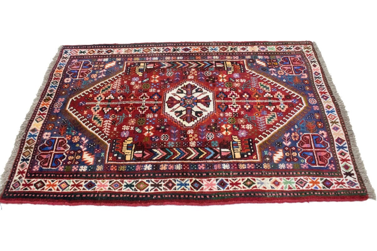 Red Tribal 3'6X5 Shiraz Persian Rug