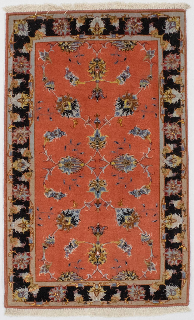 Coral Traditional 3X4 Tabriz Persian Rug